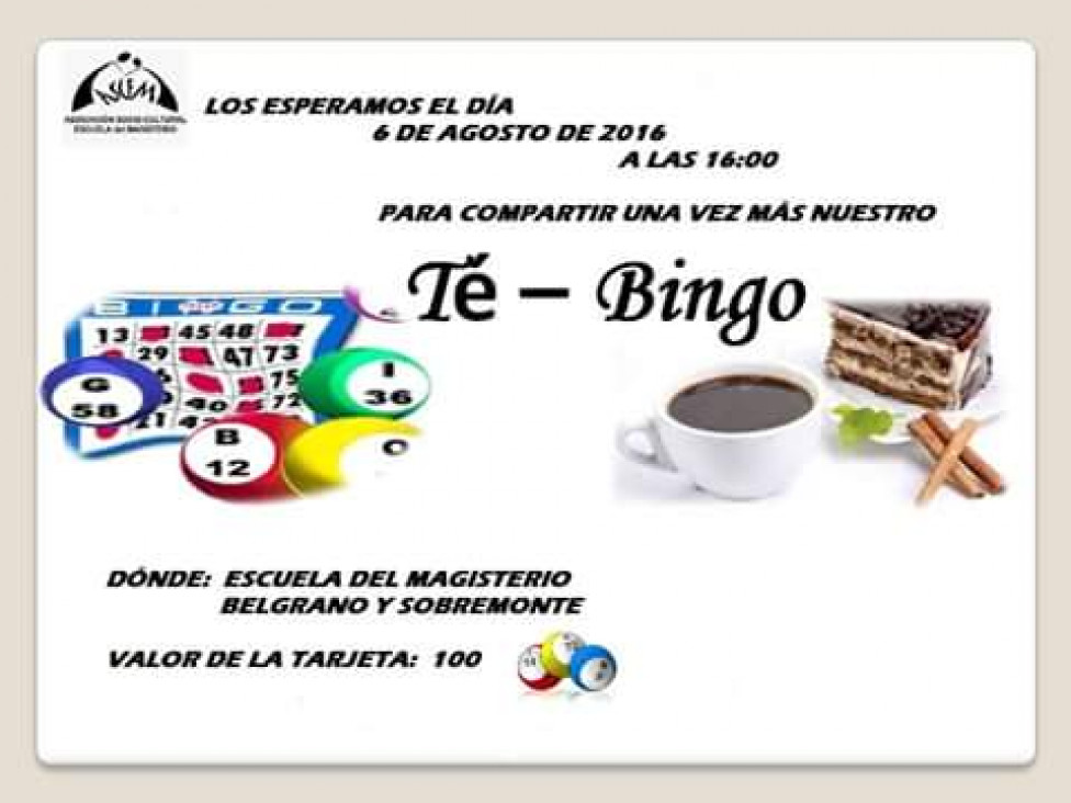 imagen Próximo Té Bingo