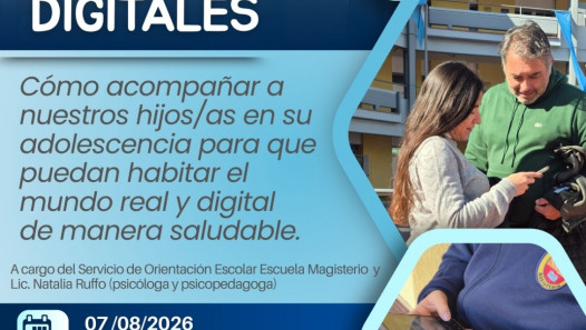 imagen Crecer en Entornos Digitales: Invitan a un nuevo taller participativo destinado a familias