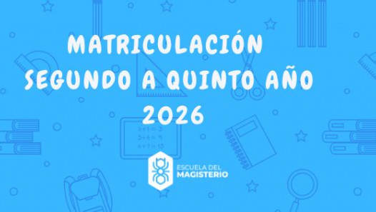 imagen Cronograma de matriculación para el ciclo lectivo 2026 de 2do a 5to año