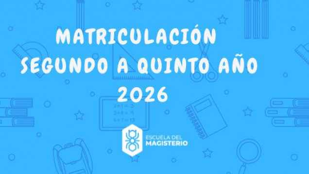 imagen Cronograma de matriculación para el ciclo lectivo 2026 de 2do a 5to año