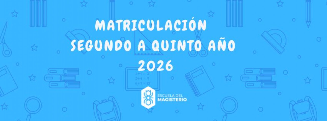 imagen Cronograma de matriculación para el ciclo lectivo 2026 de 2do a 5to año