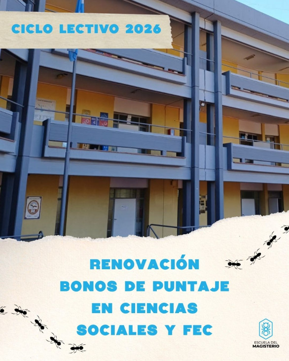 imagen Convocan a renovar bonos de puntaje para escuelas de la UNCuyo en Ciencias Sociales y en Formación Ética y Ciudadana 