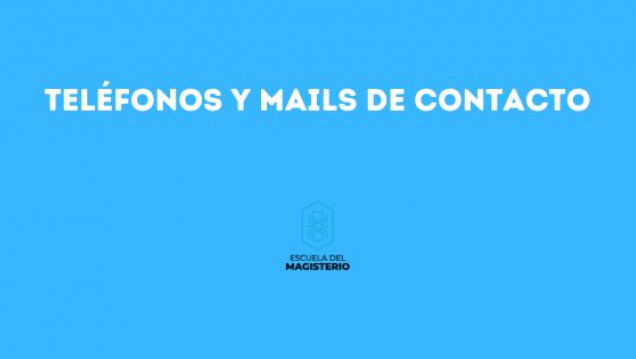 imagen Teléfonos y mails de contacto de la Escuela del Magisterio