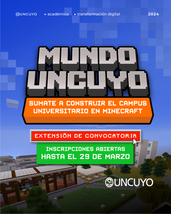 imagen Mundo UNCUYO: creando el Campus Universitario en Minecraft