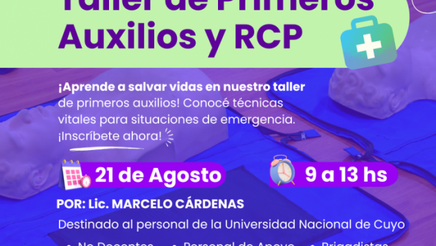 imagen La Dirección de Higiene y Seguridad acerca una capacitación gratuita en Primeros Auxilios y RCP