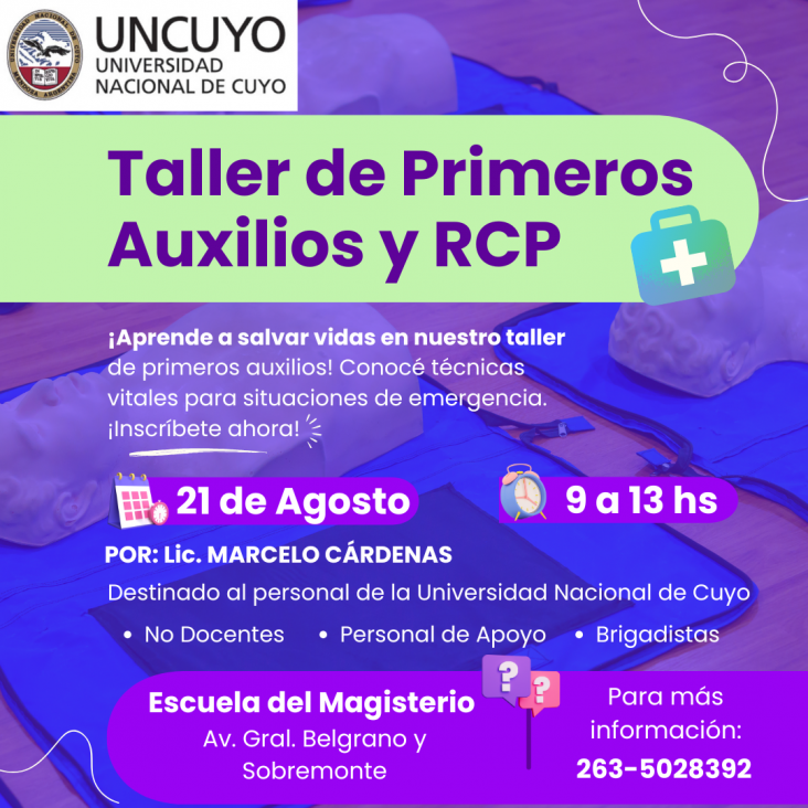 imagen La Dirección de Higiene y Seguridad acerca una capacitación gratuita en Primeros Auxilios y RCP
