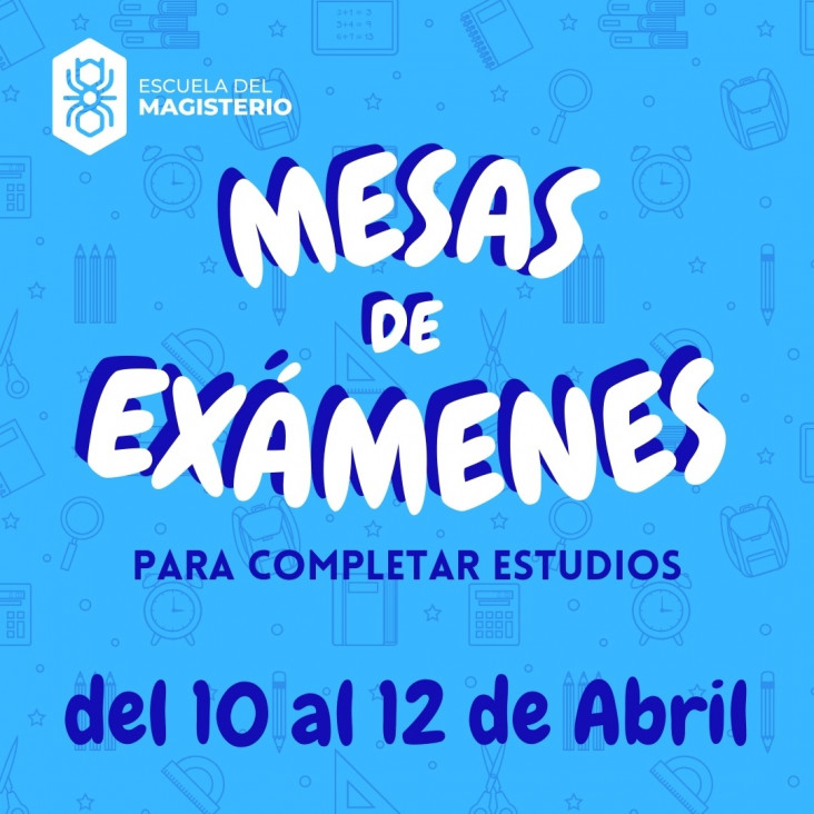 imagen Mesas de exámenes para completar estudios