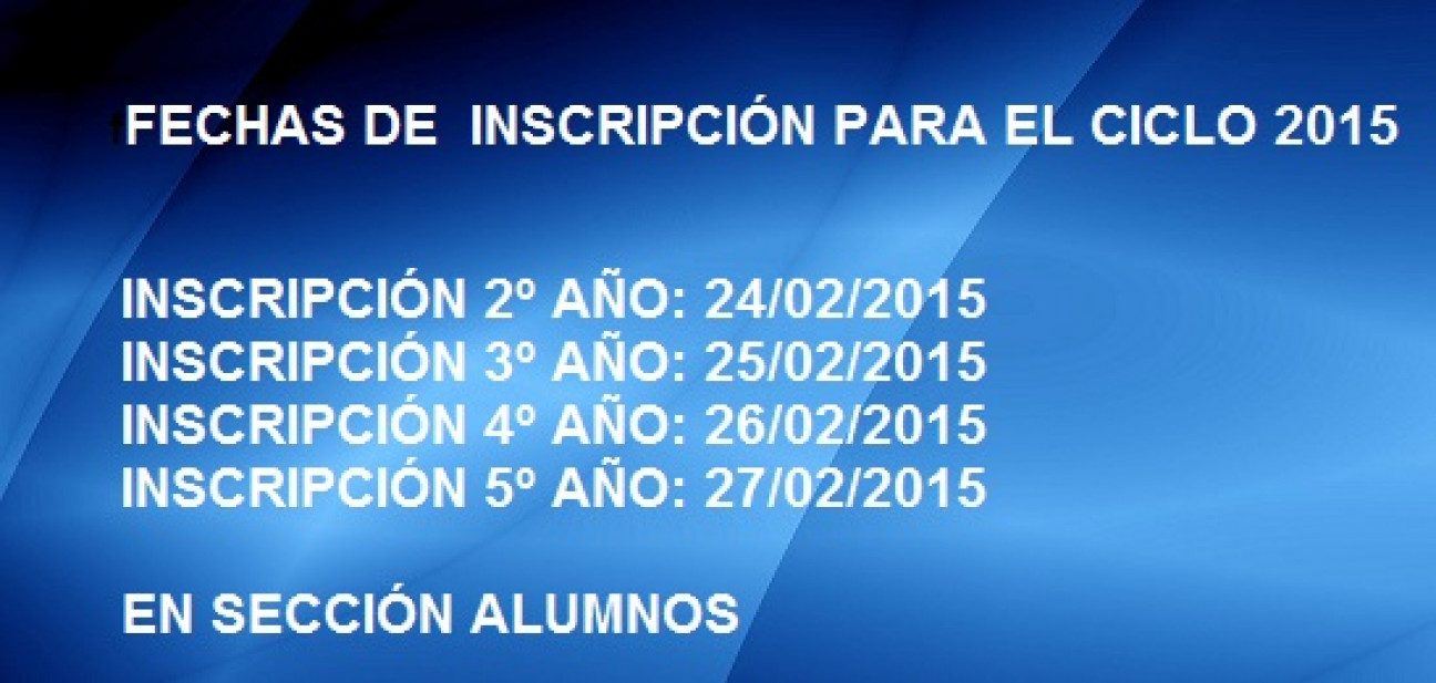 imagen INSCRIPCIONES CICLO 2015